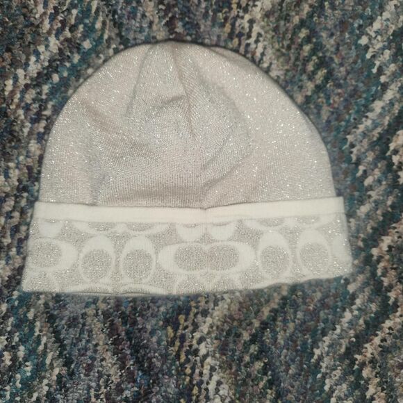 Coach Cream Sparkle Beanie main image 5